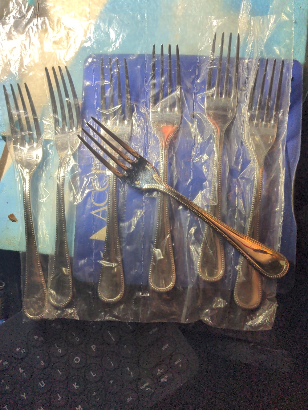 Christofle Silver Beaded-Edge Dinner Forks - Set of 6
